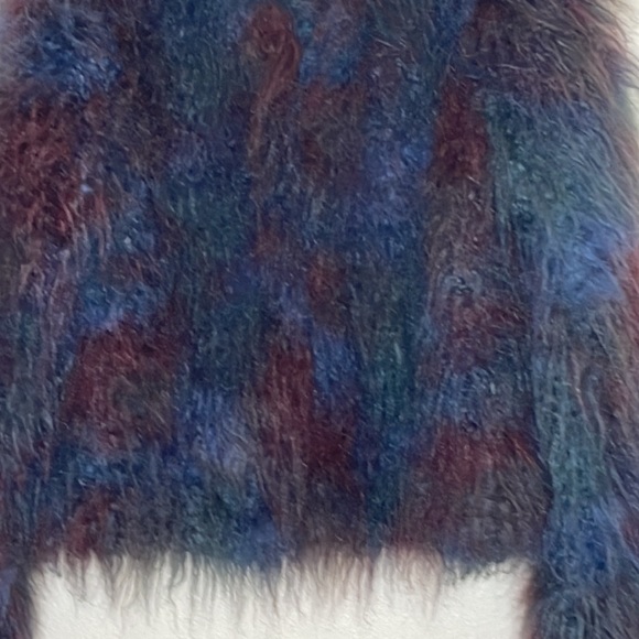 Women's Multicolor Faux Fur Jacket - Picture 3 of 7